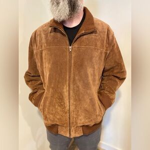 Men’s Danier Genuine Suede/ Leather Coat – Brown – Size XL